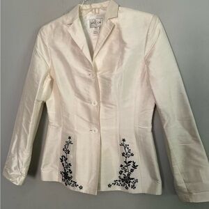 Oscar De La Renta Silk Blazer